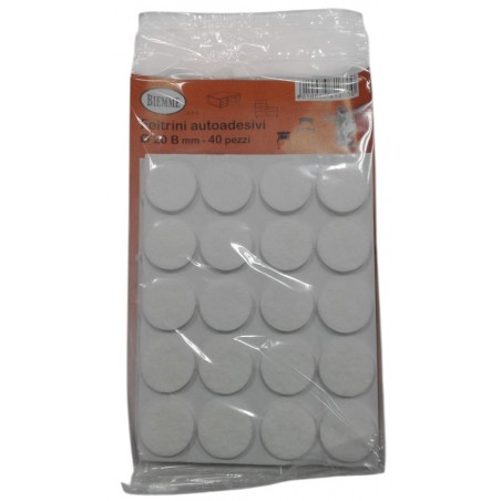 Podložka filcová bílá kulatá 20 mm 40 ks