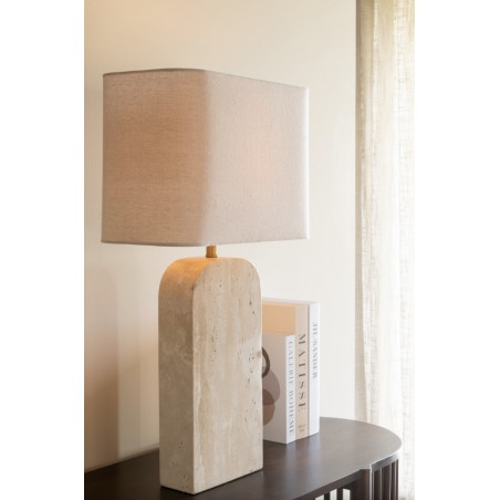 Stolní lampa travertin béžová 71 cm