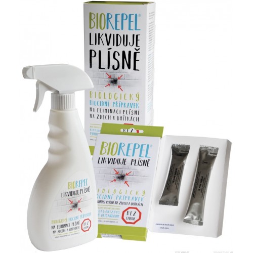 Biorepel Chytrá houba proti plísním 0,5 l + 1 g + 2 g