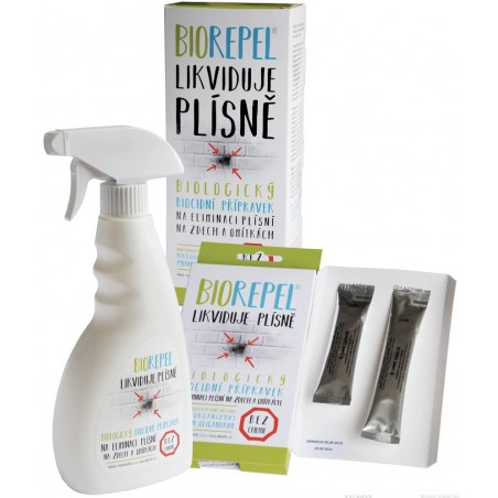 Biorepel Chytrá houba proti plísním 0,5 l + 1 g + 2 g