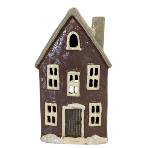 Dům svícen keramika 20 cm