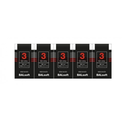 Balsoft Kapesníčky hygienické 3-vrstvé 10 x 10 ks