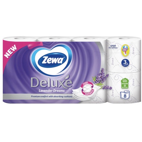 Zewa Toaletní papír DeLuxe Lavender 3-vrstvý 8 ks