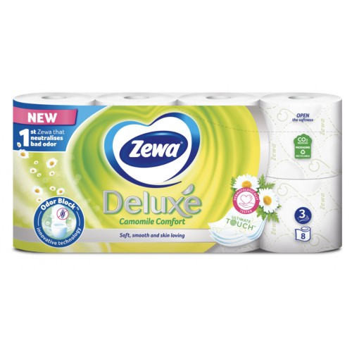 Zewa Toaletní papír DeLuxe Camomile 3-vrstvý 8 ks
