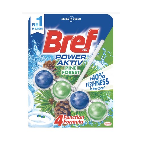 Bref WC blok Power Aktiv 4 Formula Borovice Freshness 50 g