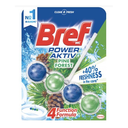 Bref WC blok Power Aktiv 4 Formula Borovice Freshness 50 g