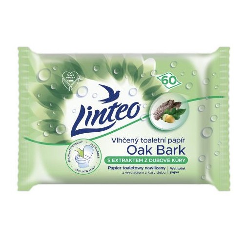 Linteo Papír toaletní vlhčený Dubová kůra 60 ks