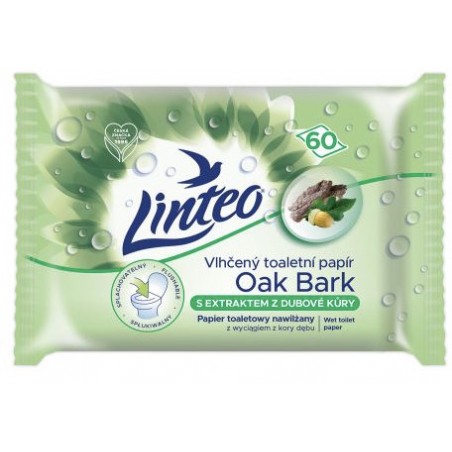 Linteo Papír toaletní vlhčený Dubová kůra 60 ks