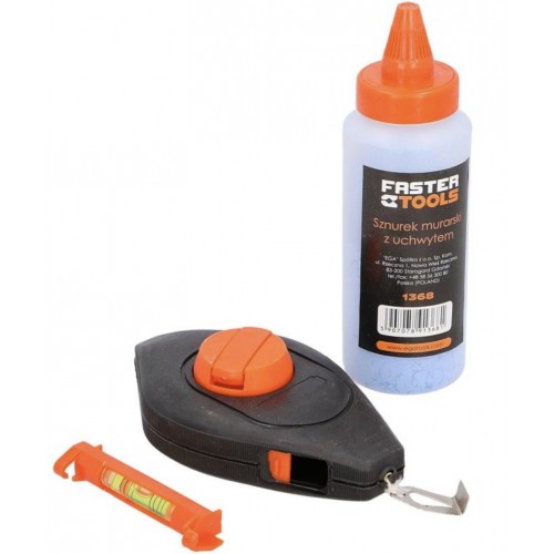 Šňůra zednická s držákem a křídou 3 ks 15 m Faster Tools