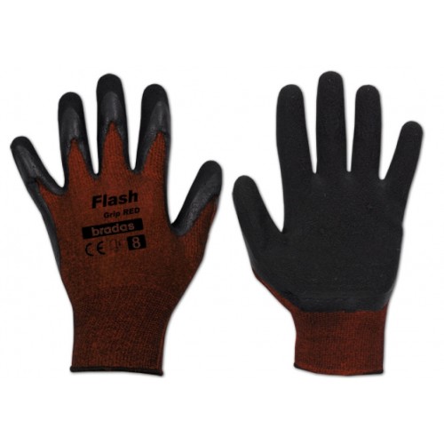 Rukavice ochranné Flash Grip vel. 8 red