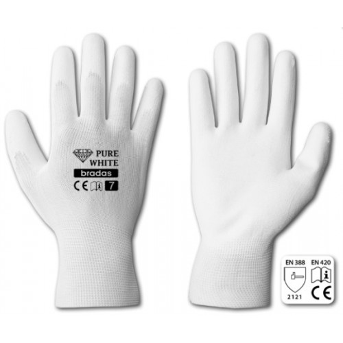 Rukavice ochranné vel. 8 bílé Pure White