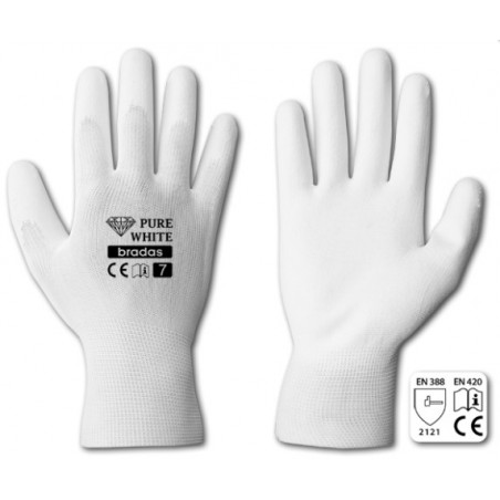 Rukavice ochranné vel. 8 bílé Pure White