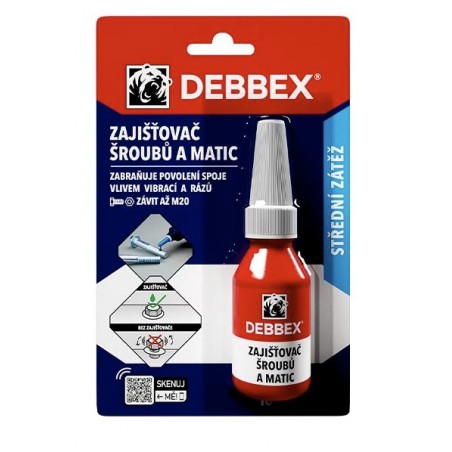 Zajišťovač šroubů a matic 10 ml Debbex