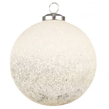 Ozdoba skleněná béžová matná 12 cm