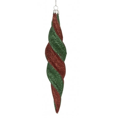 Rampouch skleněný červeno-zelený 22 cm