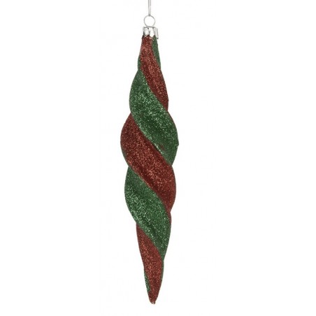 Rampouch skleněný červeno-zelený 22 cm