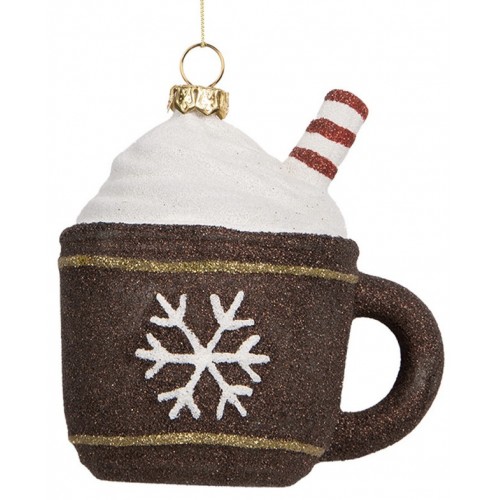 Ozdoba Hrneček hnědý 9 x 7 x 10 cm