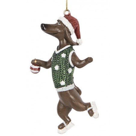 Ozdoba Jezevčík plast tmavě hnědý 10 cm