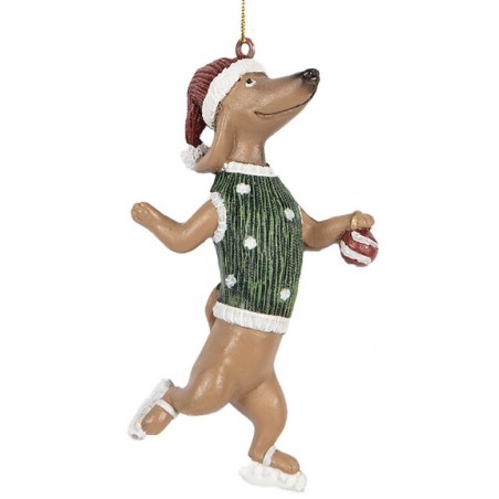 Ozdoba Jezevčík plast hnědý 10 cm