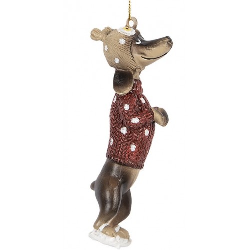 Ozdoba Jezevčík hnědo-červený 10 cm