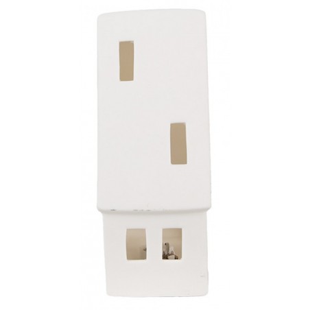 Domeček s LED osvětlením porcelánový béžový 9 x 6 x 15 cm