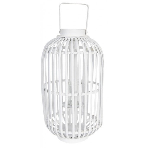 Lucerna dřevo bílá 50 cm