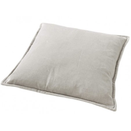 Polštář Caith bavlněný velur světle šedý 50 x 50 cm