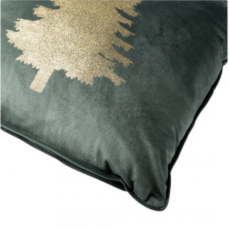 Polštář zelený samet vánoční 45 x 45 cm