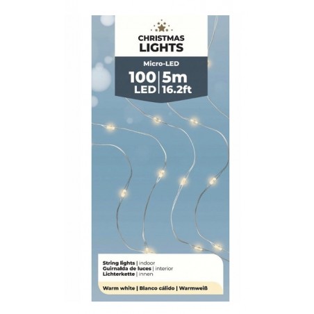 Struna 100 LED teplá bílá 5 m