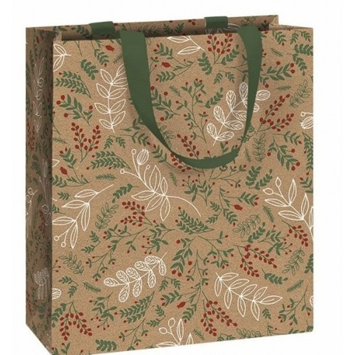 Dárková taška Lístky 18 x 8 x 21 cm