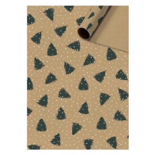 Balicí papír Kian tmavě zelený 70 x 200 cm