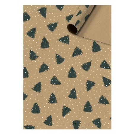 Balicí papír Kian tmavě zelený 70 x 200 cm