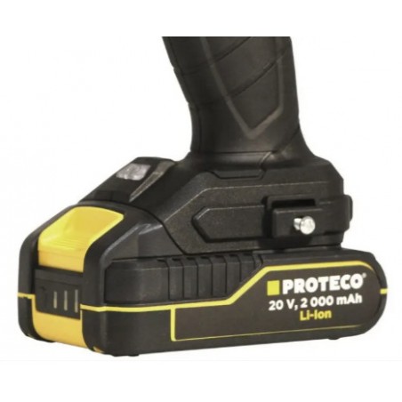 Vrtačka s příklepem akumulátorová 2 - 13 mm 20 V, 2 akumulátory Proteco