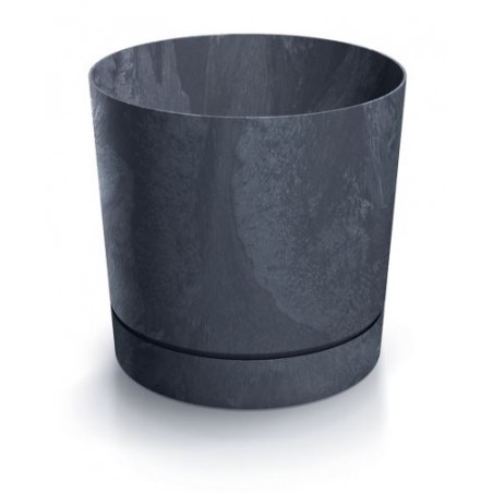 Květináč TUBO P BETON EFFECT antracit 33,8 cm