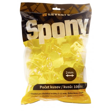 Spony Levelys 2 mm 100 ks