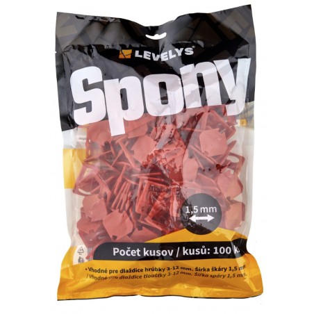 Spony Levelys 1,5 mm 100 ks