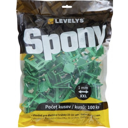 Spony Levelys 1 mm XXL 100 ks