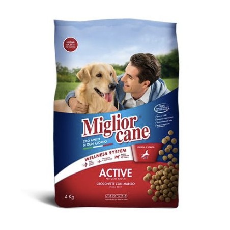 Miglior Cane Granule pro aktivní psy s hovězím masem 4 kg