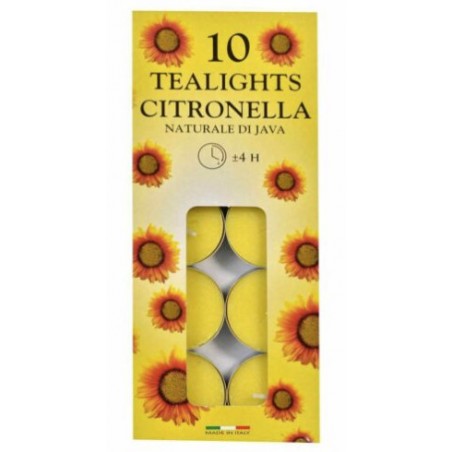 Citronella čajové svíčky proti komárům 10 ks