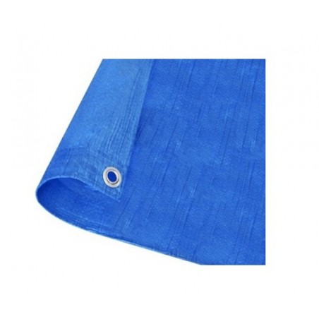 Plachta 10 x 15 m nepromokavá s oky, modrá, 50 g/m2