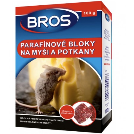 Bros Parafínové bloky na myši a potkany 100 g