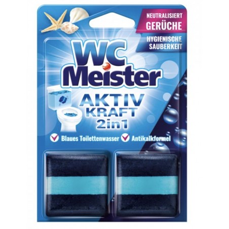 WC Meister Aktiv Kraft 2v1 Kostka do splachovače 2 x 50 g