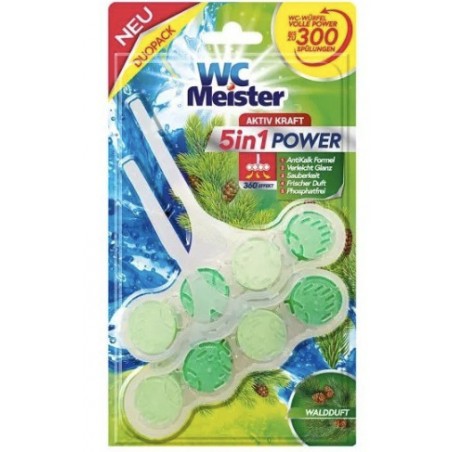 WC Meister Duo Aktiv Kraft 5v1 Závěska Vůně lesa 2 x 45 g