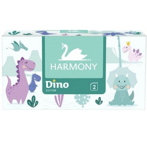 Kapesníčky hygienické Harmony Dino 2-vrstvé, 150 ks