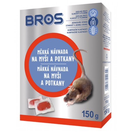 Bros Měkká návnada na myši a potkany 150 g