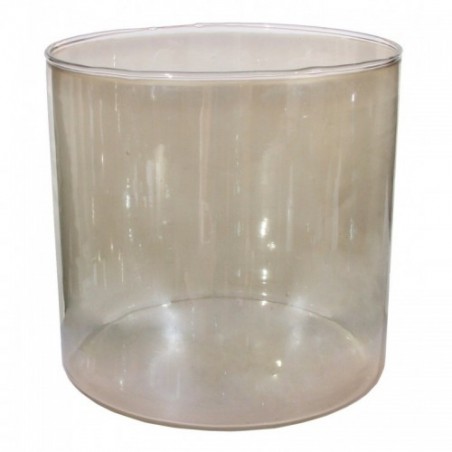 Váza / svícen kouřové sklo 20 x 20 cm