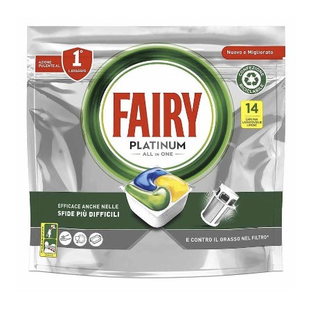 Fairy Platinum Lemon Tablety do myčky 14 ks