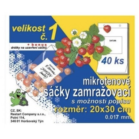 Sáčky zamrazovací 20 x 30 cm, 40 ks