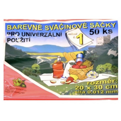 Sáčky svačinové barevné 20...