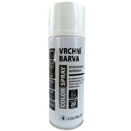 Colorlak Color spray vrchní barva RAL9010 bílá lesk 400 ml